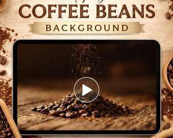 Coffee Beans Pouring Loop Video | Seamless Animated Background | Cozy Cafe Ambience, Lofi, Abstract, Relaxing, Menu Display, Stre