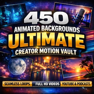 450 Animated Background Loops – Ultimate Creator Motion Pack (Full HD Videos)
