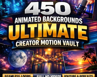 450 Animated Background Loops – Ultimate Creator Motion Pack (Full HD Videos)