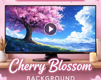 Sakura Background Loop | Japan Aesthetic Animated Background, Cozy Ambience, Cherry Blossom Video | Anime & Kawaii Decor