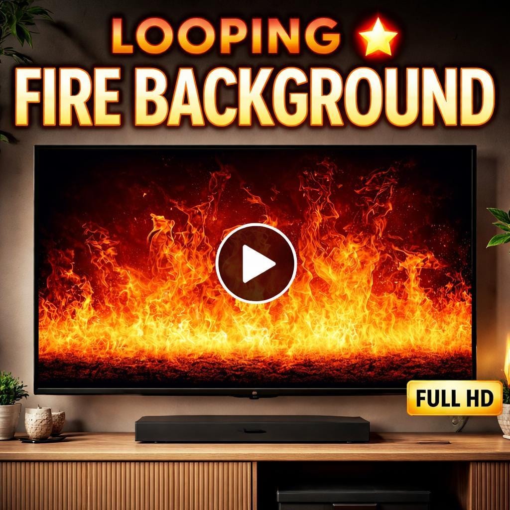 Firestream Background Fire Background Seamless Loop | Animated Flames Video | OBS Backdrop ...