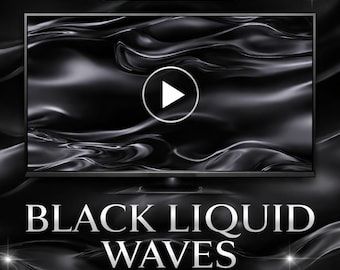 Black Liquid Metal Seamless Loop Video Background | Abstract Motion Design (Full HD)