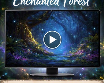 Enchanted Forest Loop Animation | Nature Background, Cozy Ambience, Seamless Video | Animated Screen, Forest Video, Animation Loop