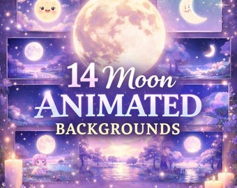 14 Looped Animated Moon Background Videos – Dreamy Night, Magical Moonlight Scenes