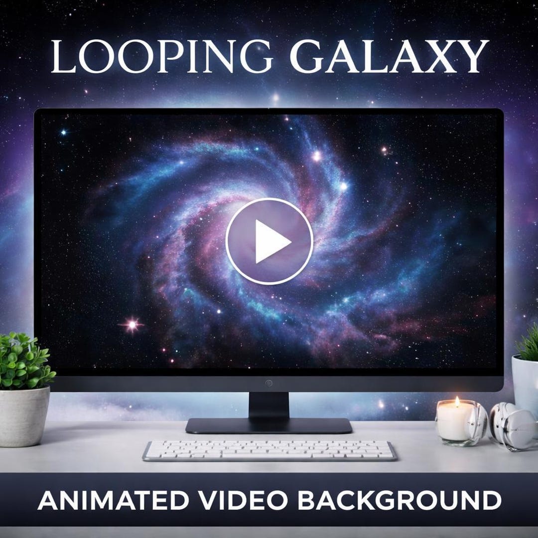Loop Like Galaxy Galaxy Loop Animation | Spiral Galaxy Background, Cosmic Stars, Space ...