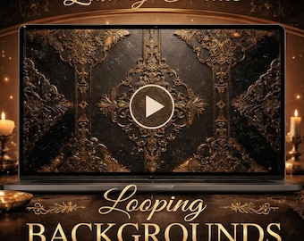 Vintage baroque animated background | Ornamental seamless loop video | Abstract video background for overlays and edits
