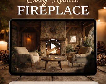 Cozy Fireplace Loop Video | Cabin Background, Lofi Ambience, Motion Background | Relaxing Forest Nature Screen Saver