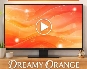 Orange Abstract Wave Loop Background | Seamless Animated Backdrop | Calming Ocean-Inspired Video for Streams, Events, Social Media