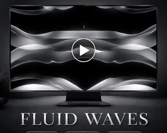 Abstract Silver Wave Loop Video | Seamless Animated Background | Calming Ocean Vibe for Video Edits & Social Media