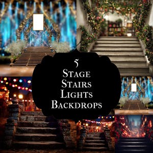 Stage Lights Concert Backdrop: Music Event Photo Booth (JPGs 4096x4096px)