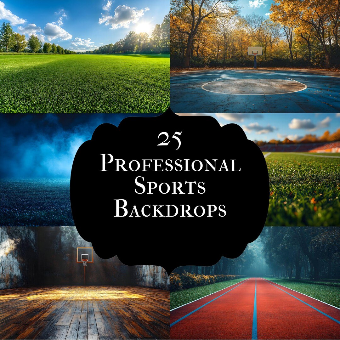 Sports Photography Backdrop Bundle, Action Photo Backgrounds, for Team ...