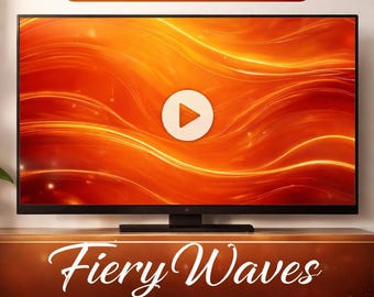 Orange Abstract Wave Loop Video | Seamless animated backdrop | Calming ocean-inspired background for videos and presentations