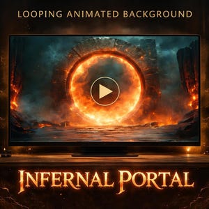 Fiery Portal Loop Animation | Seamless Full HD MP4 Video Background