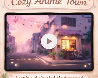 Tokyo Lantern Street Loop Animation | Seamless animated background, video background | Tokyo loop, lantern, street, anime & kawaii