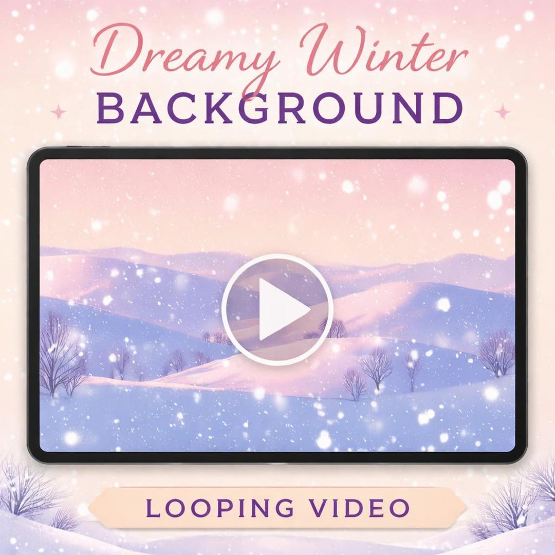 Snowfall Animated Background | Winter Landscape Loop Video | Cozy ...