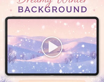 Snowfall Animated Background | Winter Landscape Loop Video | Cozy Ambience Christmas Decor, Screensaver, Streaming Backdrop