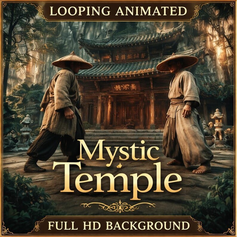 Shaolin Temple Animated Background | Seamless Kung Fu Loop Video (full ...