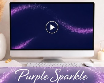 Purple Sparkle Particle Loop Video | Seamless animated background | Abstract purple video background for overlays and edits