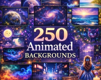 250 Animated Background Videos Bundle | Looped Video Backdrops Collection | Seamless Motion Background Mega Pack