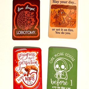 Motivational-ish Magnets – Sarcastic fridge decor | Snarky Encouragement Gifts | Mental Health Humor | Design Your Own magnet