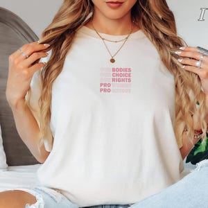 Embroidered Our Bodies Our Choices Shirt, Feminist Shirt, Reproductive Rights Tee, Political Activism Shirt, Pro Roe V Wade Tee