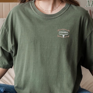 Embroidered Luke Combs World Tour 2024 Shirt, Combs Bullhead Shirt, Country Music Shirt, Country Music Fan, Cowboy Combs Shirt