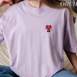 Embroidered Cute Bad Bunny Shirt, Bad Bunny Trendy Shirt, Stylish Bad Bunny Tee, Bad Bunny Heart Shirt, Proud Latina Shirt