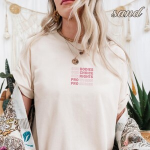 Embroidered Our Bodies Our Choices Shirt, Feminist Shirt, Reproductive Rights Tee, Political Activism Shirt, Pro Roe V Wade Tee