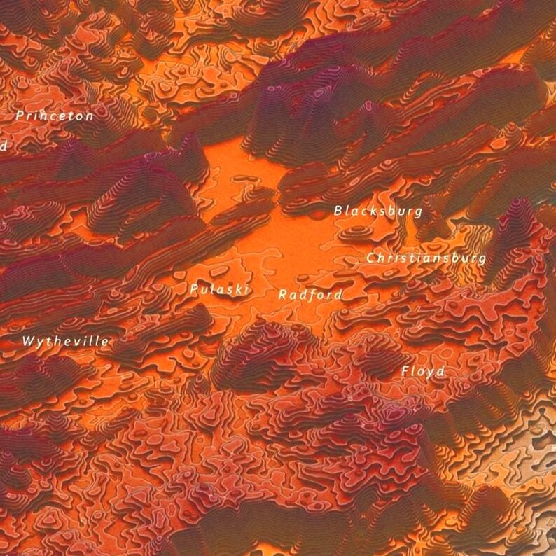 Customizable Contour Map - Isometric Design, Choose Location and ...