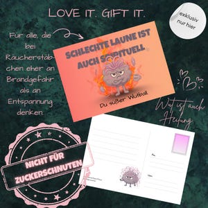 Glitzermuffel Postkarte - Schlechte Laune ist auch spirituell