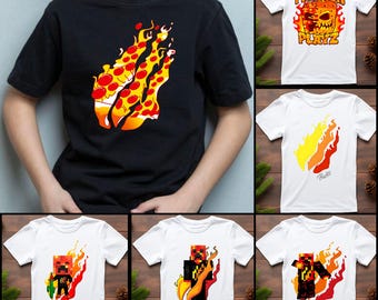 Preston Fire T-Shirt benutzerdefinierte, 7 Designs Youtuber Gamer Shirt, Feuer Logo Gaming Shirt, Kinder Gamer Geburtstagsgeschenk