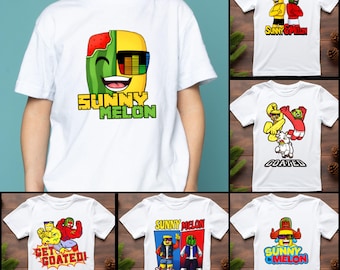 Sunny and Melon Custom Design T-Shirt | Youtuber Shirt | Gamer Tee | Funny Gaming Shirt