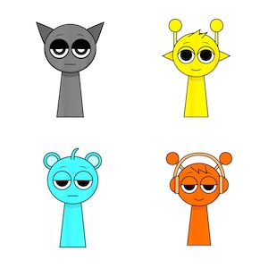 Sprunki Games PNG: 2025 Toy Designs (Digital Download, 4-Pack)