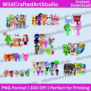 Incredibox Sprunki PNG Bundle: Fun Boys & Girls Designs (Instant Download)