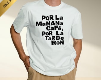 Café con Ron T-Shirt – Puerto Rican shirt, Latin Music Tee, Urban Fashion