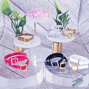 Fashion Doll Belts Designer Super Soft FAUX LEATHER BELTS Square