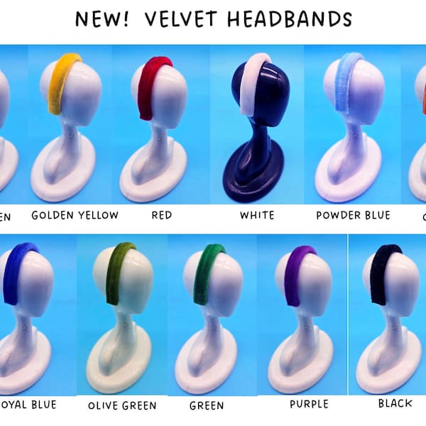 Fashion Doll Hat Headbands VELVET HEADBANDS  Handmade Back In Stock!