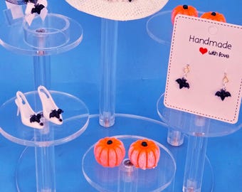 Fashion Doll Hats Designer HALLOWEEN BATS Hat, Headband, Heels & Earrings U Choose  New! Handmade