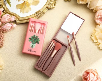 Personalized Makeup Brushes Set, Bridesmaid Makeup Brush, Gift For Woman, Bridesmaid Gifts, Wedding Party Gifts, Travel Gift For Her
