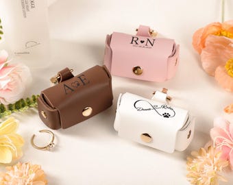 Personalised Leather Ring Box, Wedding Ring Bearer, Pet Proposal Ring Pillows, Dog Proposal Engagement Ring Box, Dog Ring Bearer, Ring box