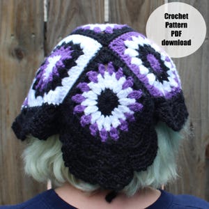 Crochet Pattern, Granny Square Headband in Size Adult