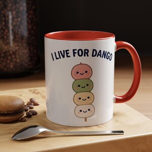 I Live For Dango Mug - Kawaii Japanese Dessert Cup - Cute Anime Foodie Gift - Mochi Lover Coffee Mug