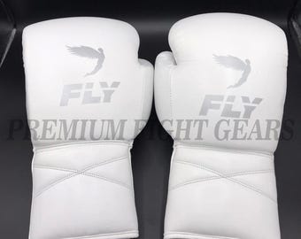 Guantes de boxeo Superlace X Fly de primera calidad, 100 % cuero original
