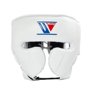 Winning Boxing Headgear FG-2900,Genuine Leather Red Winning Cheek Protector Headgear, Face Protection Winning Boxing Head Guard