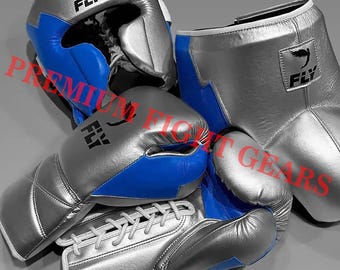 Set de boxeo con mosca de cuero genuino hecho a mano, equipo de entrenamiento y competición profesional.