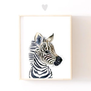 Safari nursery decor, Zebra nursery print,neutral nursery, zebra painting, nursery wall decor, nursery print, neutral nursery, babyshower