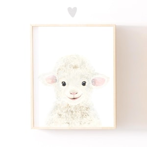 Nursery prints lamb nursery  painting farm nursery decor farm animal prints nursery wall art boy baby shower decor gender neutral nursery