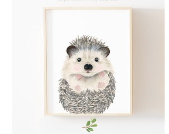 Woodland nursery prints  woodland baby shower decor nursery prints hedgehog nursery print Baby animal nursery prints, baby hedgehog