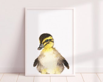 Duckling nursery wall art, Farm nursery, Animal Paintings, duck painting, animal prinysl, duckling prints, duck paintin, kids room decor