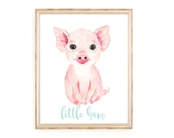 Pig Wall Art Etsy